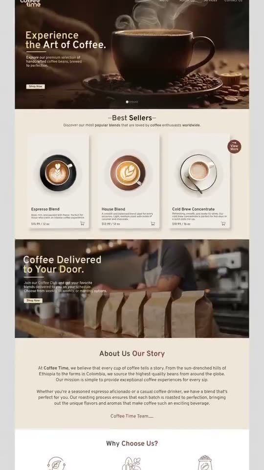 Coffee roastery storefront